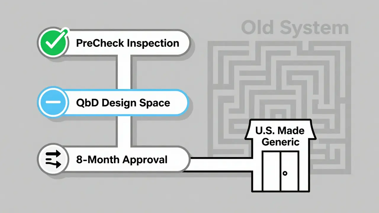 Roadmap illustrating streamlined FDA approval path for U.S.-made generics.