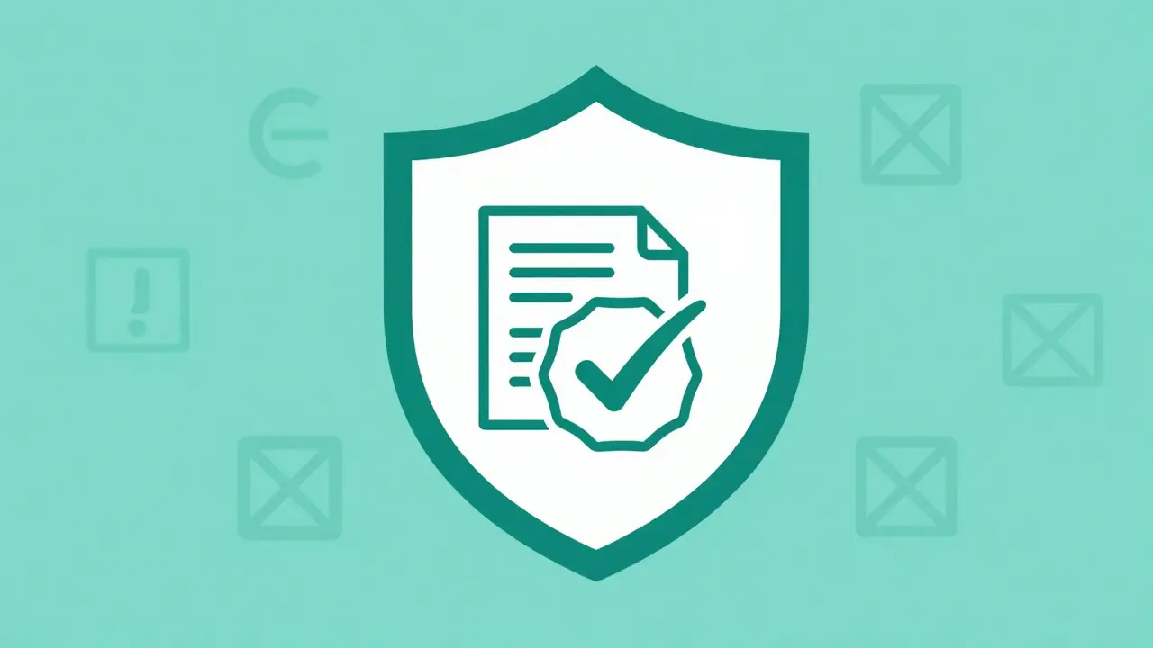Shield icon representing safe and verified online pharmacy practices