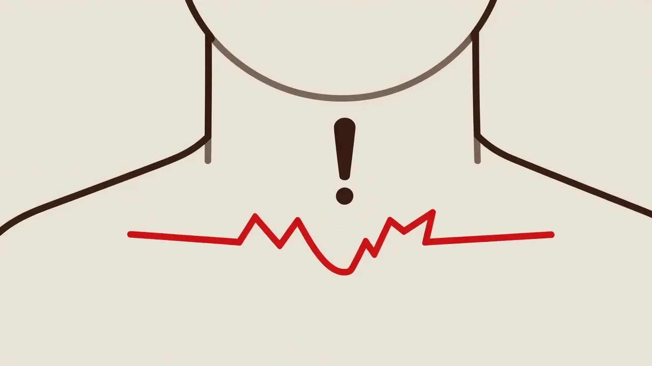 Abstract symbols representing esophageal pain and swallowing difficulties.