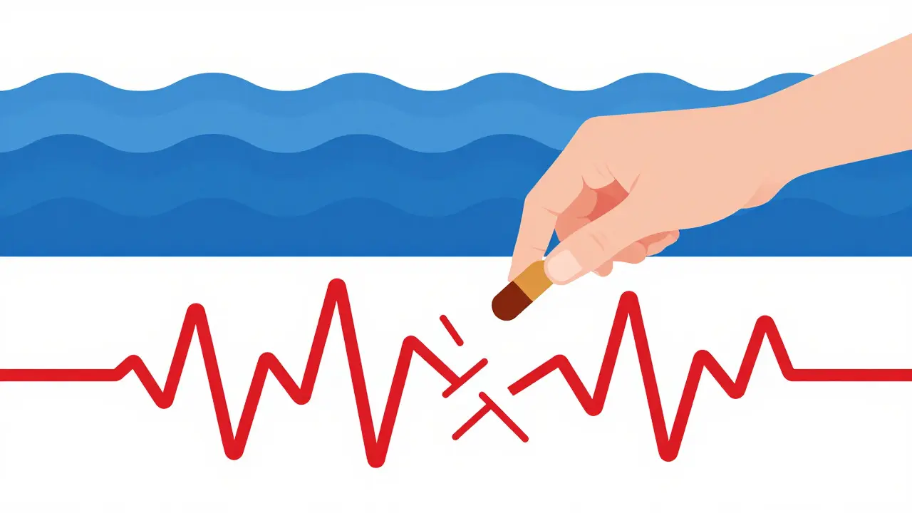 Abstract waves showing stable versus chaotic blood pressure states
